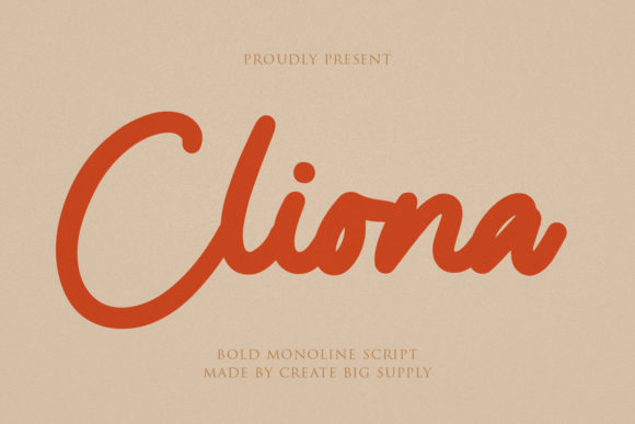 Cliona Script: A Bold Font for Creative Expression and Professional Design