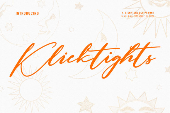 Klicktights Script: A Handwritten Font with Timeless Charm