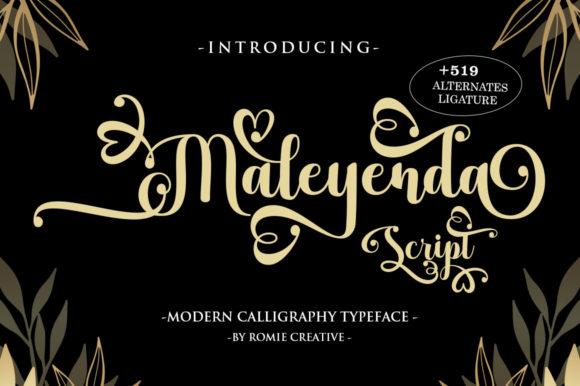 Maleyenda Script: A Timeless Calligraphic Font for Modern Design