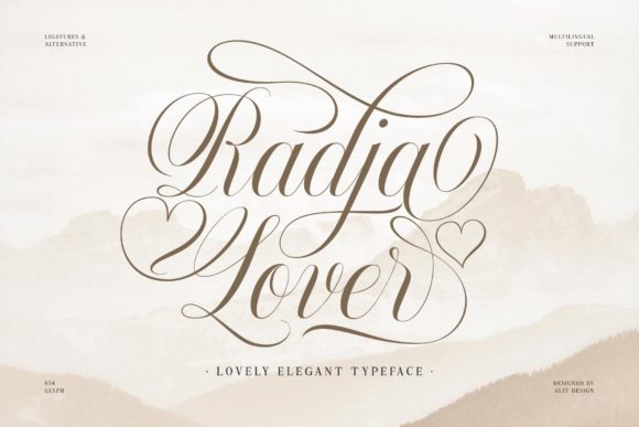 Radja Lover Script: A Romantic Font for Creative Projects